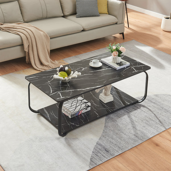 Couchtisch Kolta 120x60x43 cm Marmoroptik [en.casa]