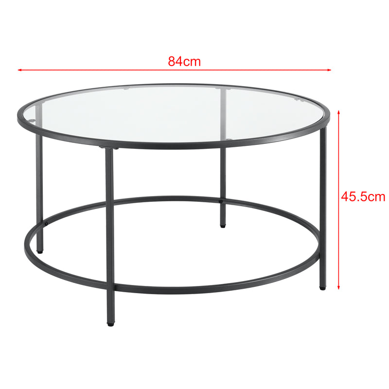 Maßskizze Couchtisch Kouvola Stahlgestell 84 x 45,5 cm in versch. Farben en.casa