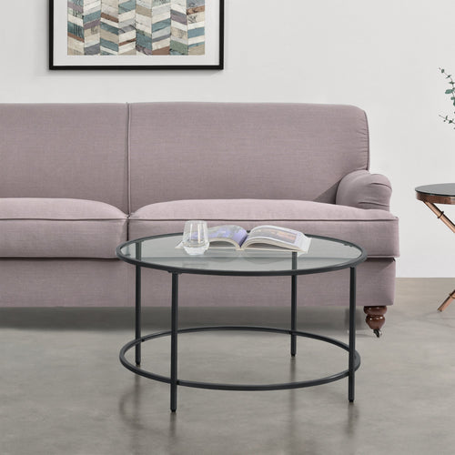 Couchtisch Kouvola Stahlgestell 84 x 45,5 cm in versch. Farben en.casa