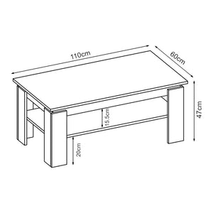 Couchtisch Krirdfjos 110x60x47 cm [en.casa]