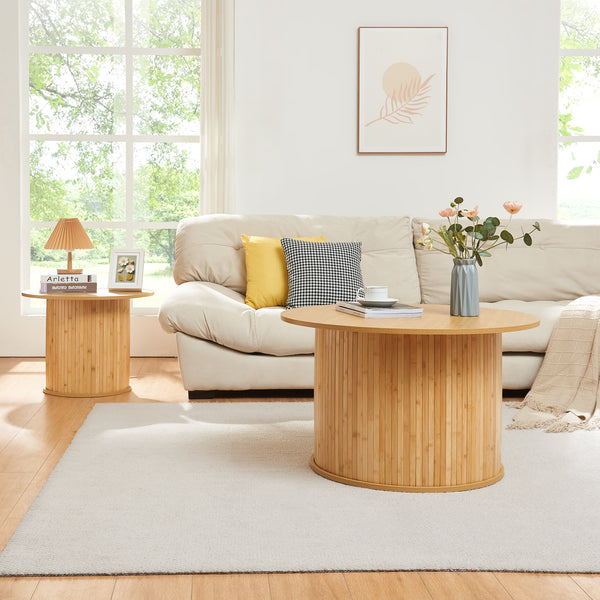 Couchtisch Ledepid Natur [en.casa]