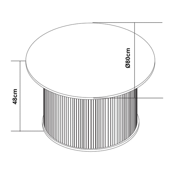 Couchtisch Ledepid Natur [en.casa]