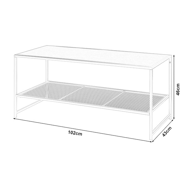 Couchtisch Ruokolahti Stahl 102x43x46cm [en.casa]