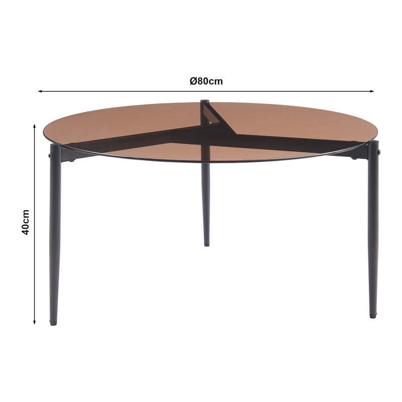 Maßskizze Couchtisch Ulökantaa Ø80x40 cm [en.casa]