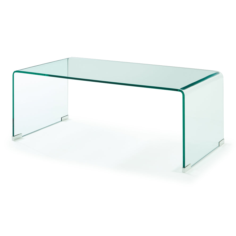 Couchtisch Väsas 90x45x35 cm gehärtetes Glas [en.casa]