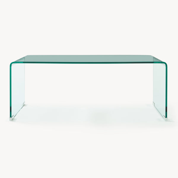 Couchtisch Väsas 90x45x35 cm gehärtetes Glas [en.casa]