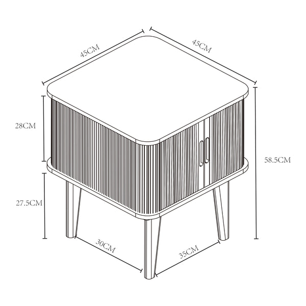 Beistelltisch Tysvær [en.casa]