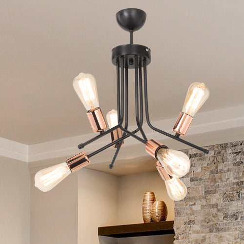 Deckenleuchte Halesowen 6xE27 Metall in verschiedenen Farben [lux.pro]