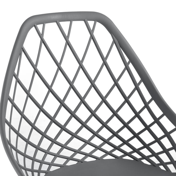 2er-Set Esszimmerstuhl Warschau aus Kunststoff Buche-Optik en.casa