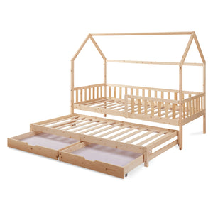Doppel-Kinderbett Aarghonmaa 90x200 cm Kiefernholz [en.casa]