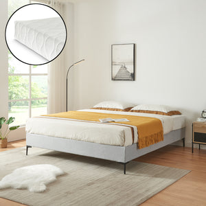 Doppelbett Lilla mit Matratze [en.casa]