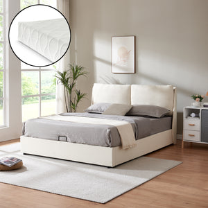 Polsterbett Lunner mit Matratze [en.casa]