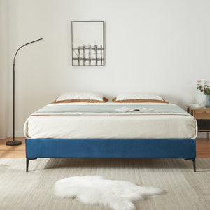 Doppelbett Lilla mit Matratze [en.casa]