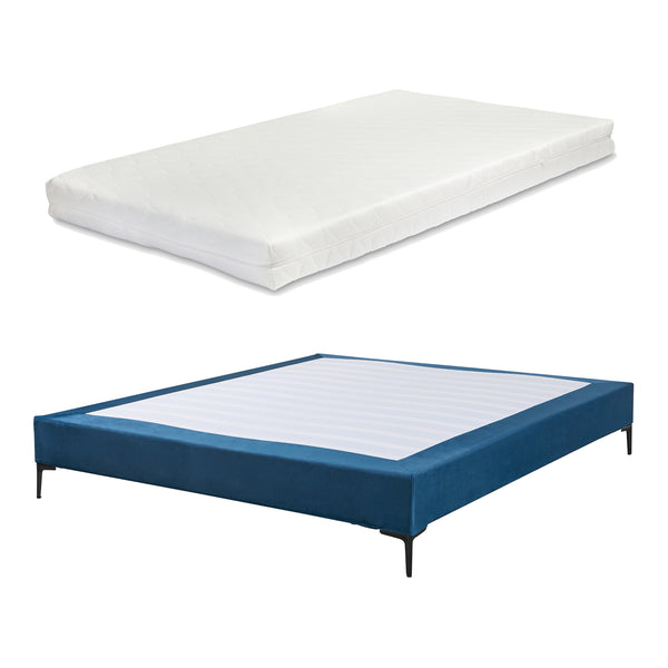Doppelbett Lilla mit Matratze [en.casa]