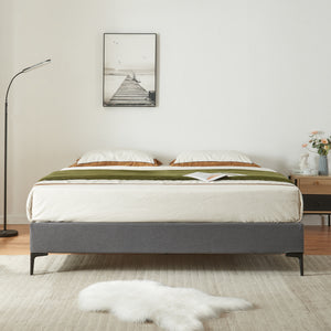 Doppelbett Lilla mit Matratze [en.casa]