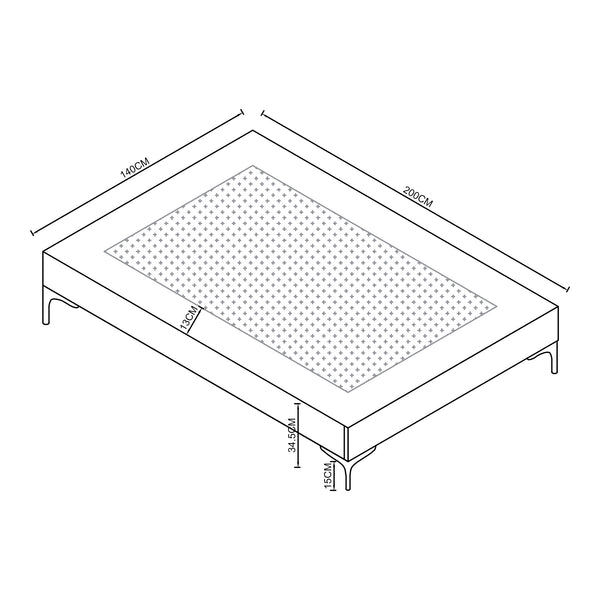 Doppelbett Lilla mit Matratze [en.casa]