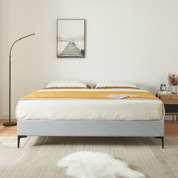 Doppelbett Lilla mit Matratze [en.casa]
