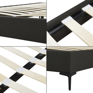 Doppelbett Lilla mit Matratze [en.casa]