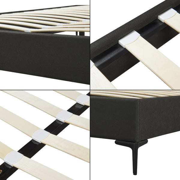 Doppelbett Lilla mit Matratze [en.casa]