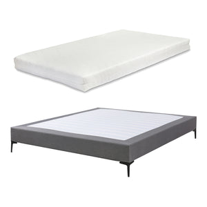 Doppelbett Lilla mit Matratze [en.casa]