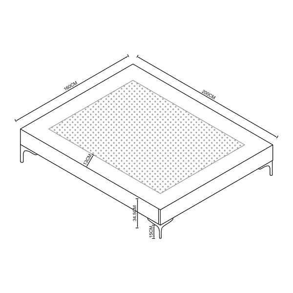 Doppelbett Lilla mit Matratze [en.casa]