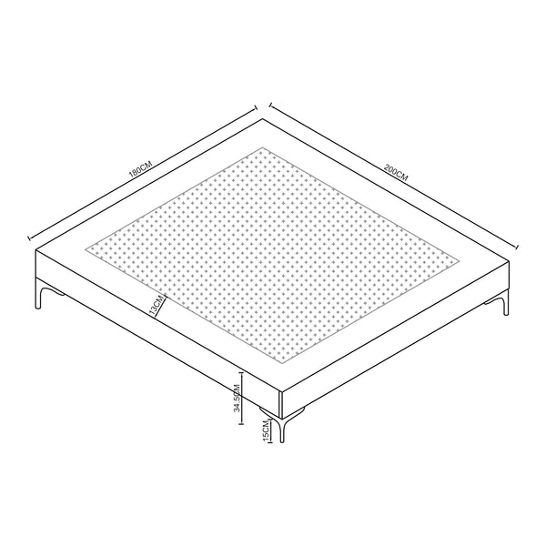 Doppelbett Lilla mit Matratze [en.casa]