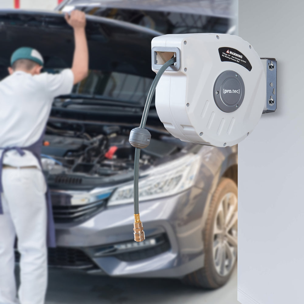 Druckluftschlauchtrommel Nassau Weiß/Grau [pro.tec]