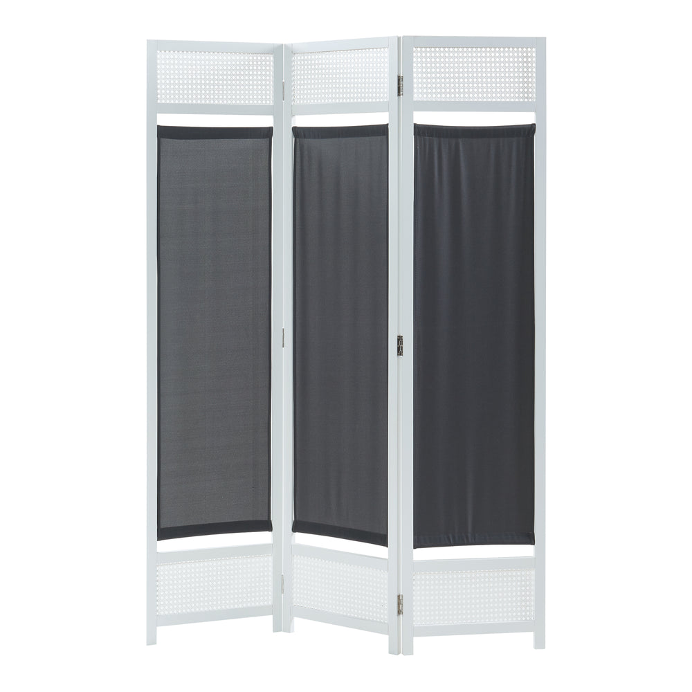 Raumteiler Dorotea Weiß/Dunkelgrau [en.casa]