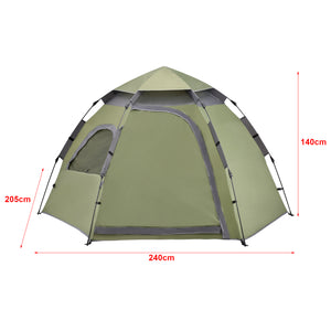 Campingzelt Nybro Pop Up Kuppelzelt 240x205x140cm in versch. Farben [pro.tec]