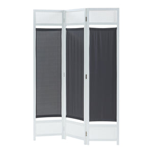 Raumteiler Dorotea Weiß/Dunkelgrau [en.casa]