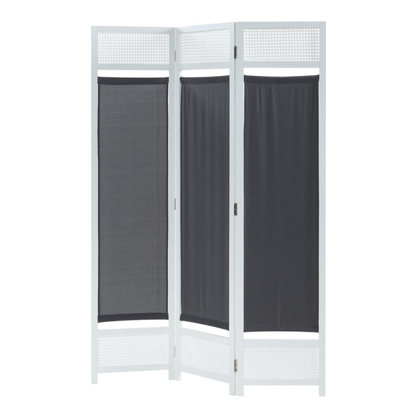 Raumteiler Dorotea Weiß/Dunkelgrau [en.casa]