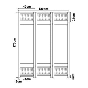Raumteiler Dorotea Weiß/Dunkelgrau [en.casa]