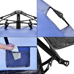Strandmuschel Mullsjö Pop Up Strandzelt 215x135x140cm [pro.tec]