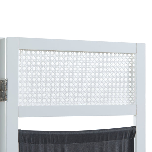 Raumteiler Dorotea Weiß/Dunkelgrau [en.casa]