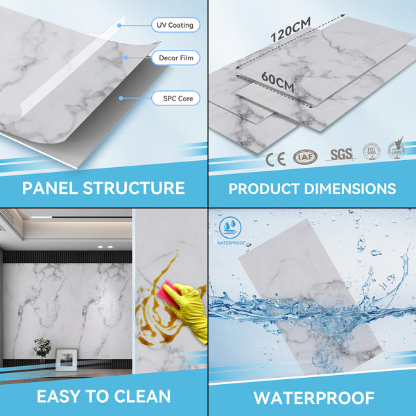 Duschrückwandset Bladel 120 x 60 cm [neu.haus]