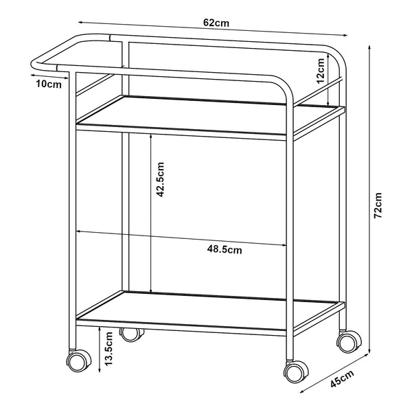 Servierwagen Hole [en.casa]