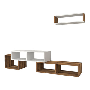 Fernsehtischset Malvik 2-tlg. mit Regal [en.casa]