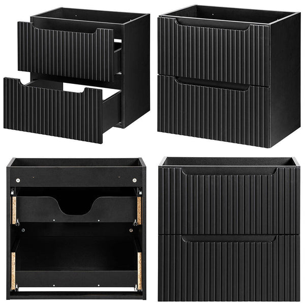 Waschtischunterschrank Skelbolu gerillte Front [en.casa]