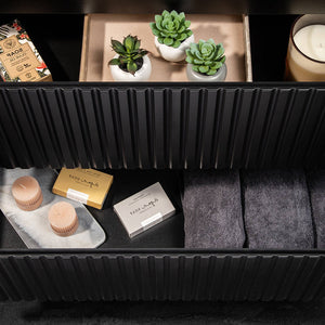 Waschtischunterschrank Skelbolu gerillte Front [en.casa]