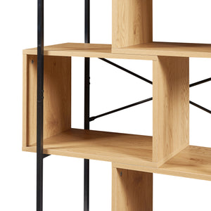 Bücherregal Rennebu Schwarz/Eiche [en.casa]