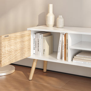 Fernsehtisch Eskilstuna mit 2 Schranktüren und 2 Ablagen [en.casa]