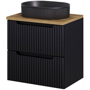 Waschtischunterschrank Skelbolu gerillte Front [en.casa]