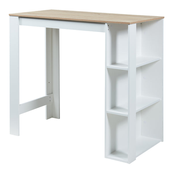 Bartisch Danderyd 120x60x106 cm mit 3 Ablagefächern [en.casa]