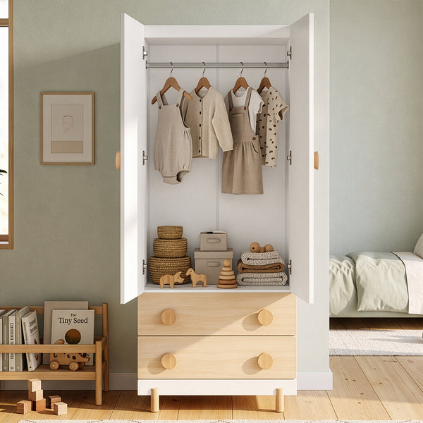 Kinderkleiderschrank Vaarentaa [en.casa]