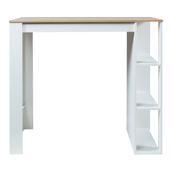 Bartisch Danderyd 120x60x106 cm mit 3 Ablagefächern [en.casa]