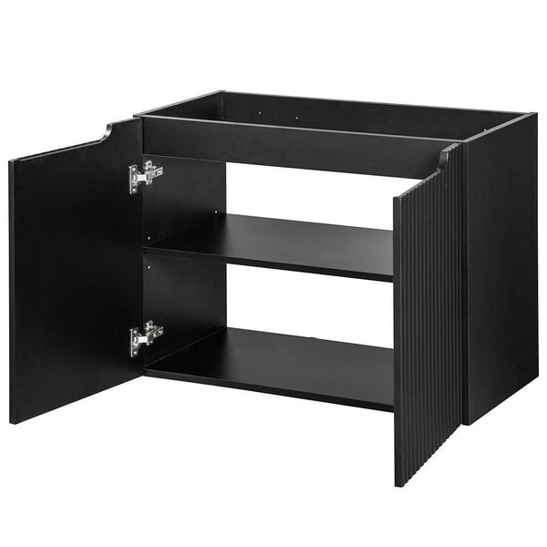 Waschtisch Skelbolu mit Türen gerillt [en.casa]