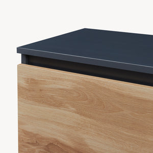 Sideboard Kyr Schwarz/Eicheoptik rustikal [en.casa]