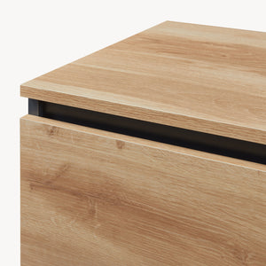 Sideboard Kyr Schwarz/Eicheoptik rustikal [en.casa]