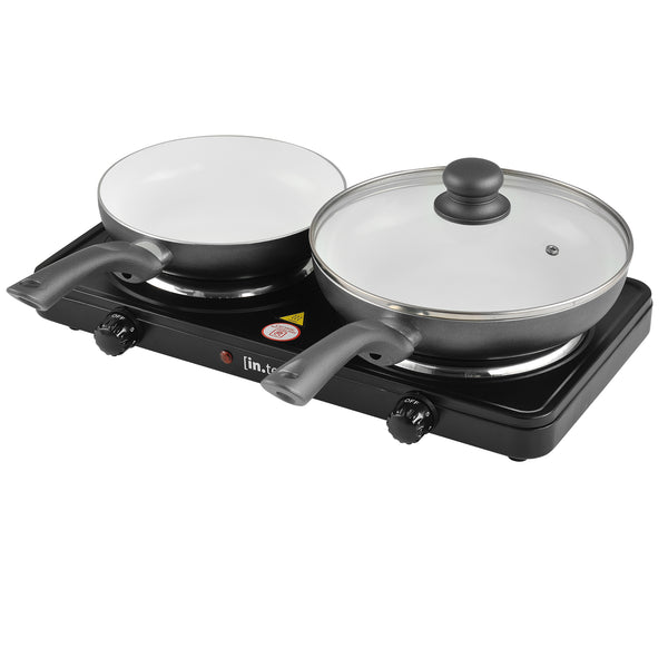 Elektrische Kochplatte Gusseisen Schwarz [in.tec]