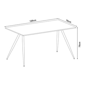 Esstisch Fitjar Beton-Optik in versch. Größen [en.casa]